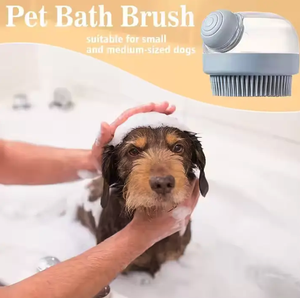 2025 meilleur <span class=keywords><strong>prix</strong></span> brosse de bain écologique pour chien Silicone chiot Massage brosse de douche avec distributeur de <span class=keywords><strong>savon</strong></span> en plastique pour <span class=keywords><strong>le</strong></span> toilettage des animaux de compagnie - Product Image 4