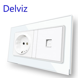 <span class=keywords><strong>Prise</strong></span> électrique Delviz, module personnalisable, AC 110~250V, <span class=keywords><strong>prise</strong></span> de câble informatique RJ45, <span class=keywords><strong>prise</strong></span> de courant murale standard européenne 16A - Product Image 3