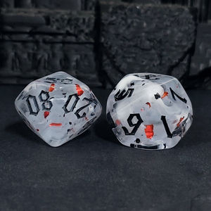 Jeu de dés à 7 pièces, dés polyédriques en os acrylique, 7 pièces/ensemble, dés à thème Knight's <span class=keywords><strong>Tale</strong></span>, dés en résine - Product Image 6