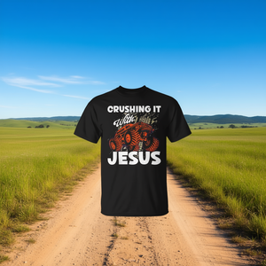 T-shirt Crushing IT With Jesus Christian Faith Monster Trucks - Product Image 3