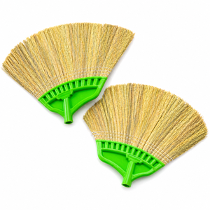 Natural Plant <b>Material</b> Soft Bristle Handheld <b>Sewing</b> Broom Replacement Head Eco-Friendly Indoor Outdoor Floor Cleaning - Product Image 1