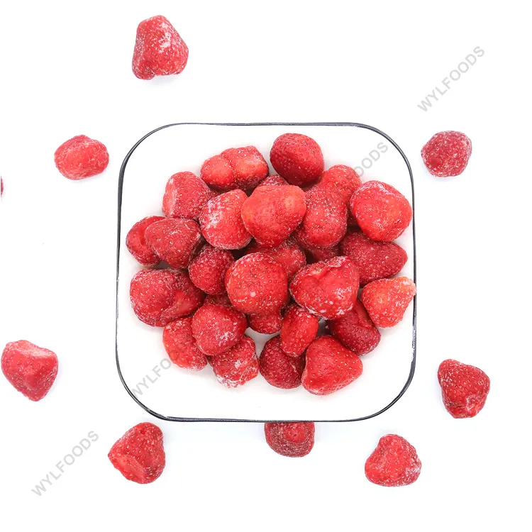 2024 grosir IQF Fresh frozen strawberry seluruhnya diced ukuran paket