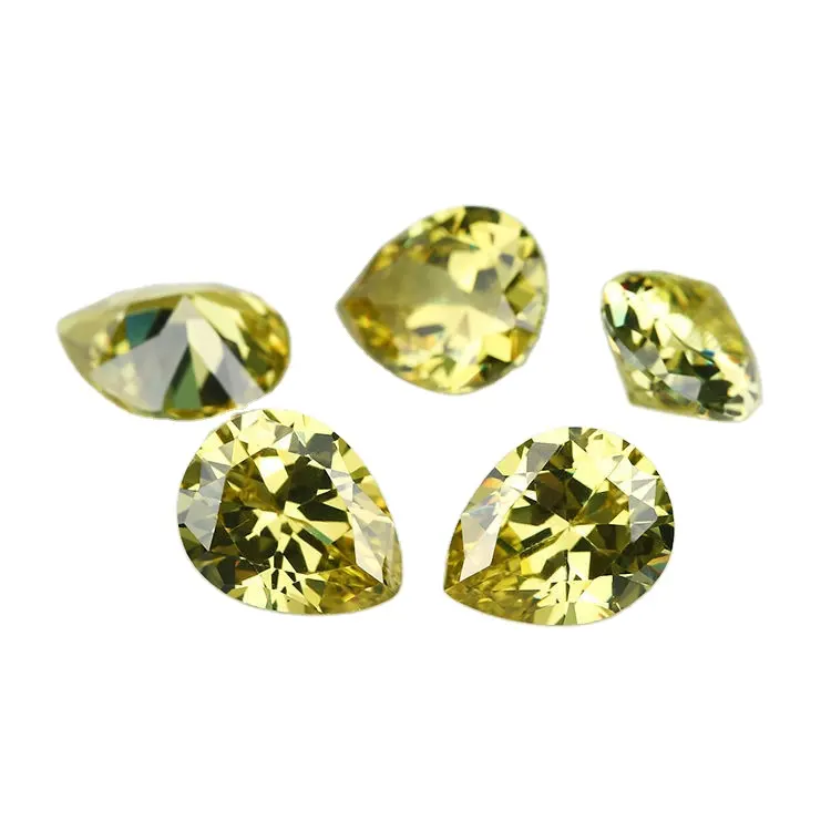 Tinchen factory price 100pcs per package 3A quality Pear Shape cubic zirconia loose stones for DIY Jewelry Making