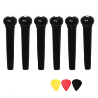 Ivory and Black Fixed String Bridge Pins for Nail Guitar Stringed Instruments Parts & Accessories