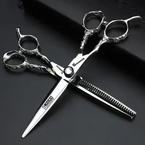 Japan Professionals Silver Left hand scissors 6 Inch Thinning and Cutting scissors Hairdressing Scissors Very Sharp