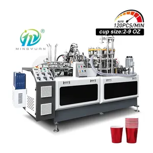 2023 Hot various size 2-16oz disposable paper cup making machine 5kw high quality high speed paper cup machine