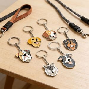 Custom Metal Soft Hard Enamel <b>Keychains</b> 2D Cute Dogs Cats Animal <b>Anime</b> Keyring Customized Your Own Design LOGO - Product Image 1