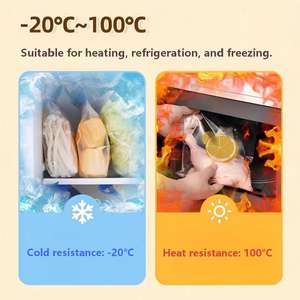 Reusable <b>Freezer</b> <b>Bags</b> Leakproof Food Storage Double-Sealed Sandwich Snack Vegetable Preservation Pouch Dishwasher Safe Home - Product Image 5