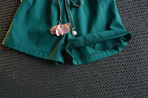 Ensemble deux pièces pour enfants, version coréenne été 2019, haut à fleurs sans manches en dentelle pour petite fille, short décontracté ample, vêtements pour enfants - Product Image 6