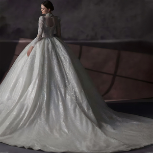 ชุดกระโปรงยาวปักเลื่อมสำหรับผู้หญิงเดรสยาวสำหรับงานแต่งงานของ LSHT016แจนเซมเบอร์แบบคลาสสิก - Product Image 2