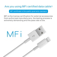 Kabel Charger Asli Bersertifikasi MFi USB ke Light Ning C89 untuk iPhone 14 13/12/11