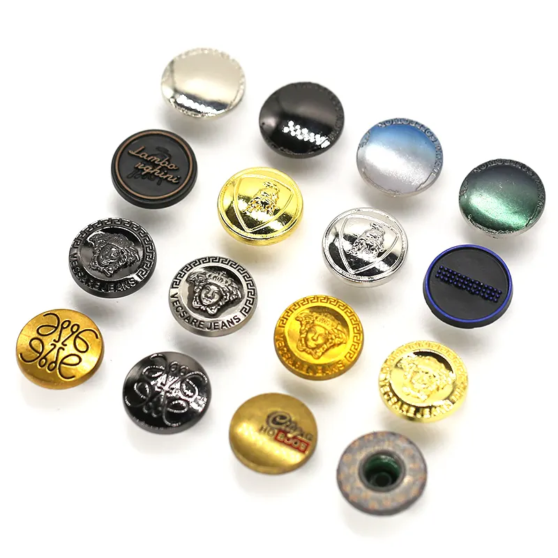 डिजाइनर फैंसी मिश्रित कस्टम धातु तस्वीर बटन के लिए कपड़ों के लिए जस्ता धातु धातु बटन जींस