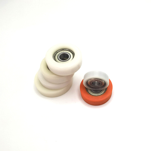 EsportsMJJ 4 Pezzi 5X24X7Mm U Groove Nylon Puleggia Rotonda Rullo Ruota Per 3,8 Millimetri Cuscinetto A Sfere Della Corda