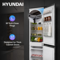 HYUNDAI 274L Geïntegreerde Koelkast Smart Home Apparaat 194L Koelkast 80L Vriezer A++ Energieklasse Ingebouwde Keukenoplossing