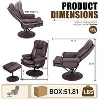 Fauteuil inclinable électrique moderne avec repose-pieds, revêtement en tissu, base en métal, dossier en mousse à mémoire de forme, meubles de salon