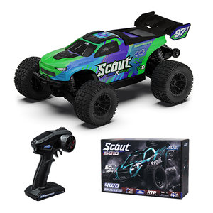 Voitures RC à l'échelle 1/10, Monster Trucks tout-terrain 4x4 avec une vitesse de plus de 70 km/h, voiture télécommandée 2,4 GHz pour enfants et adultes, RTR - Product Image 1