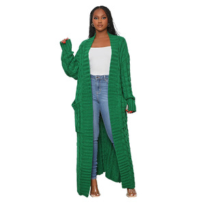 Hoge Kwaliteit Casual Vesten Lange Mouw Vrouwen Open Gebreide Trui Herfst Winter Dames Kleding Modieuze Truien - Product Image 1