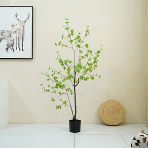 C632 Branche Verte Artificielle de Haute Qualité <span class=keywords><strong>Pieris</strong></span> Japonais Arrangement De Fleurs En Plastique Décoratif Café Intérieur Centre Commercial Décor Extérieur - Product Image 3