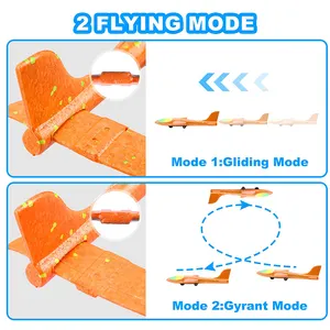 2023 New Hot Selling 3 Pack LED Foam Glider For Kids Outdoor Sport Flying Toys Airplane Launcher Toy Catapult Plane Toys