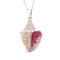 Collier pendentif sirène en argile marine avec cristaux aquatiques pour filles, livraison en 7 à 10 jours
