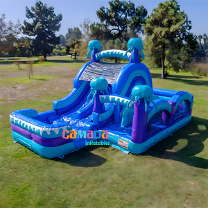 <span class=keywords><strong>Castillo</strong></span> Inflable con Tobogán de Medusa y Pulpo para Fiestas, Modelo Marble Mint, Combo Acuático y Seco, Piscina, <span class=keywords><strong>Castillo</strong></span> Brincolín en Venta - Product Image 6