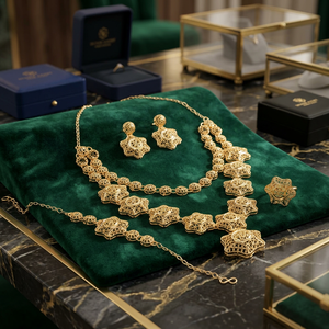 Juego de Joyería Turca al por Mayor, Chapado en Oro de 14K, 18K y 24K, Estilo Dubái, Diseño Turco, Joyería Tradicional, Joyería de Moda - Product Image 4