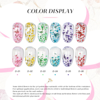 Vernis Gel Constructeur pour Ongles 30ML à Fleurs Séchées, Transparent, Naturel, Soak Off, UV, pour Extension et Peinture d'Ongles, Marque Privée