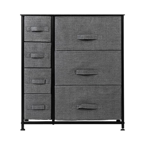 Tour de rangement domestique à 5 couches salon chambre à coucher en <span class=keywords><strong>plastique</strong></span> tiroir en lin organisateur d'articles divers boîte de rangement de vêtements four à micro-ondes - Product Image 1