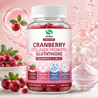 Gummies Easy Chew Complexe Canneberge Collagène Plus Glutathion Probiotiques pour l'apport nutritionnel quotidien des femmes actives