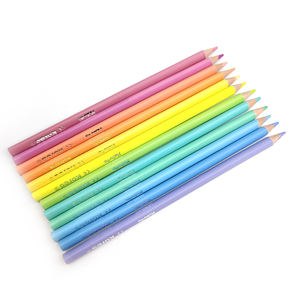 Promotionnel usine logo personnalisé crayons de couleur personnalisés ensemble enfants <span class=keywords><strong>arc</strong></span>-<span class=keywords><strong>en</strong></span>-<span class=keywords><strong>ciel</strong></span> 12 crayons de couleur <span class=keywords><strong>pastel</strong></span> pour le <span class=keywords><strong>dessin</strong></span> - Product Image 1