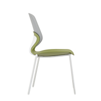 Chaise de visiteur de bureau empilable sans rembourrage, coque en PP vierge, structure en acier robuste 19mm*1.8mm, CPY-502