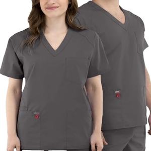 Uniforme d'hôpital, ensembles de blouses médicales unisexes, vêtements de travail pour infirmières, de haute qualité, tendance, col en V, polyester/coton - Product Image 1
