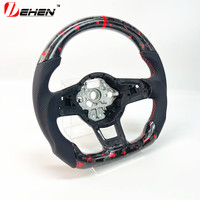Volant en fibre de carbone forgé argenté pour Volkswagen Golf 7 MK7 Mk7.5 GTI Polo 7 GTS R Line, volant de course personnalisé pour B7