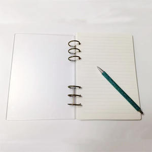 A5 A6 6 فتحات غطاء دفتر مياه شفاف مموج أكريليك مع دعم حجم وشكل مخصص غلاف دفتر أكريليك الموثق - Product Image 3