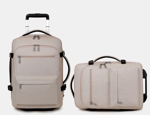 Mochila de viaje rodante de alta calidad para hombres y mujeres con <span class=keywords><strong>ruedas</strong></span>, equipaje de mano resistente al agua, Maleta aprobada por la aerolínea - Product Image 2