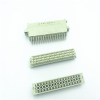 Connecteur Européen 3*16P 348 DIN 41612, 2 Rangées (AB), Femelle à Angle Droit, Mâle Droit