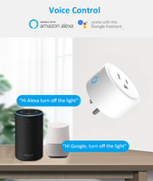 Prise intelligente sans fil électrique CNBW avec prise britannique 16A 220V, prise intelligente WiFi mini US compatible avec Google Alexa