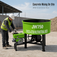 Malaxeur à godets diesel mobile et portable JW750 750L pour le mélange de sable et de béton