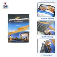 Service d'impression professionnel de brochures et de livrets en couleur avec reliure piquée à cheval, conception gratuite, faible coût, papier kraft, format personnalisé
