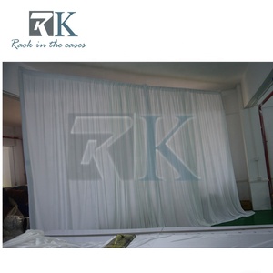 Detachable Aluminum Pipe and Drape <b>Backdrop</b> <b>Stand</b> Wedding Frame Kit with White Curtains - Product Image 2
