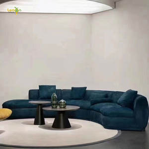 Venta caliente curvo convertible sofá conjunto compresible muebles para el hogar blanco media <span class=keywords><strong>luna</strong></span> sofá para salón de belleza - Product Image 3