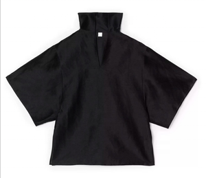 Blusa Negra de Organza con Cuello Alto y Corte Recto para Mujer, Estilo Casual de Oficina, Venta Caliente TONGRUI - Product Image 5