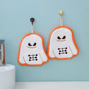 <span class=keywords><strong>Toalla</strong></span> de mano <span class=keywords><strong>infantil</strong></span> de felpa coral tejida con diseño de dibujos animados de la serie Halloween, absorbente, suave, para colgar en el baño, a prueba de niños, venta al por mayor - Product Image 2