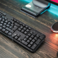 Clavier filaire ergonomique 104 touches USB Design résistant aux éclaboussures à prix d'usine pour ordinateurs portables et ordinateurs de jeu de bureau