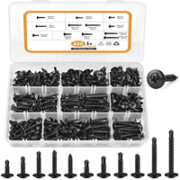 Lot de 450 vis autotaraudeuses en acier inoxydable 410 de qualité 2, avec queue de perçage, en forme de queue d'aronde, emballées dans une boîte, couleur originale, pour l'exportation