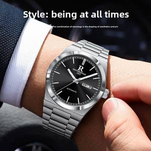 Super joueur marque de luxe hommes montre à Quartz Ultra-mince 22mm en acier inoxydable bracelet étanche haut de gamme fenêtre alliage - Product Image 3