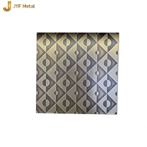 แผ่นเหล็กสแตนเลส 304 ลายสลักแบบโบราณสีทองแดงบรอนซ์ รุ่น LL228 สำหรับตกแต่ง  ผ่านกระบวนการรีดเย็น ตัด และดัดขึ้นรูป - Product Image 5