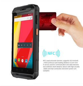 Pantalla táctil 4GB + 64GB Android inalámbrico resistente Wifi UHF RFID lector 1D 2D escáner de código de barras portátil recopilación de datos PDAs de mano - Product Image 1