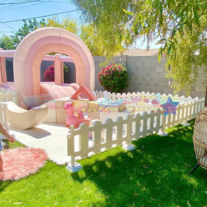 Parque infantil al aire libre personalizado, equipo de juego suave, <span class=keywords><strong>casa</strong></span> de rebote inflable con PISCINA DE BOLAS - Product Image 2