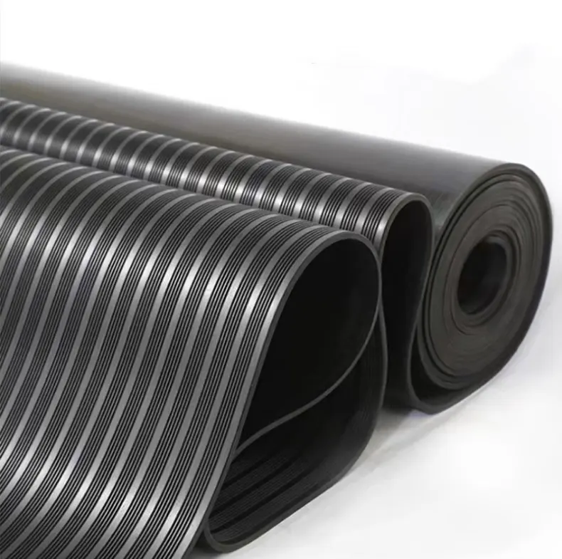Black Non slip wear resistant SBR rubber flooring sheet mat anti slip rubber sheet